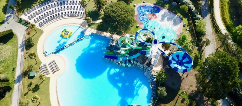 Vue d'ensemble parc aquatique camping 5 étoiles Biarritz
